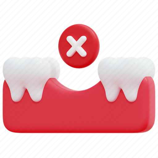 Missing, medical, dental, care, denture, dentist, teeth 3D illustration - Download on Iconfinder
