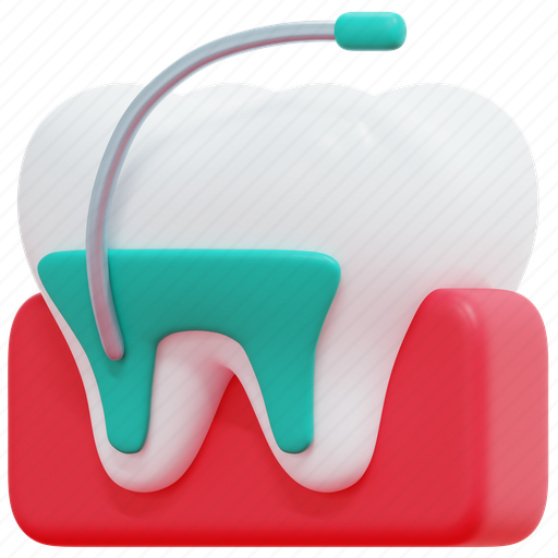 Root, canal, dental, endodontics, medical, treatment, tooth 3D illustration - Download on Iconfinder