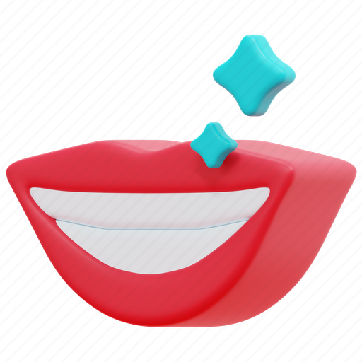Smile, mouth, teeth, lips, smiling, body, part 3D illustration - Download on Iconfinder