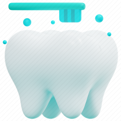 Toothbrush, clean, dental, tooth, teeth, 3d 3D illustration - Download on Iconfinder