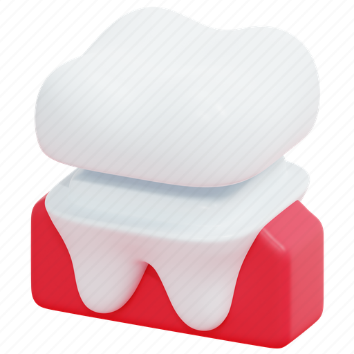 Dental, crown, implant, dentist, tooth, treatment, 3d 3D illustration - Download on Iconfinder