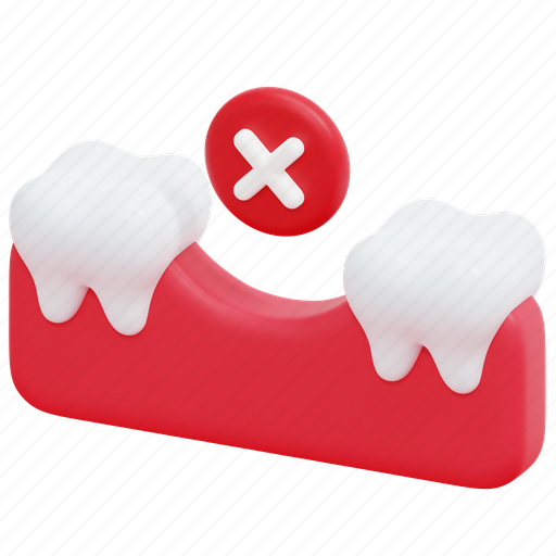 Missing, medical, dental, care, denture, tooth, dentist 3D illustration - Download on Iconfinder