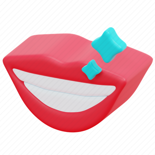 Smile, mouth, teeth, lips, hygiene, smiling, body 3D illustration - Download on Iconfinder
