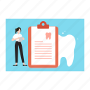 dental, report, clipboard, test, results