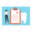 dental, report, clipboard, test, results 