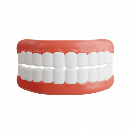 Denture, dental, teeth, dentistry, tooth, health, prosthesis 3D illustration - Download on Iconfinder