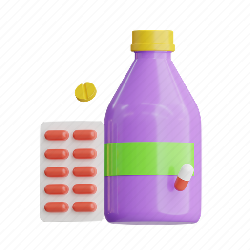 Medicament, medicine, drug, pharmacy, health, medical, treatment 3D illustration - Download on Iconfinder