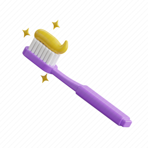 Toothbrush, care, health, brush, hygiene, dental, tooth 3D illustration - Download on Iconfinder