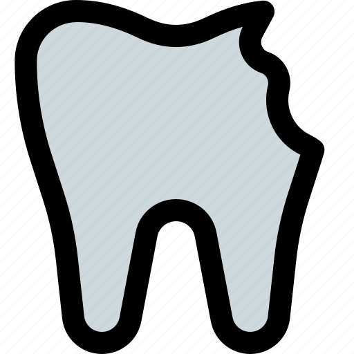 Tooth, chipped, medical, dentistry icon - Download on Iconfinder