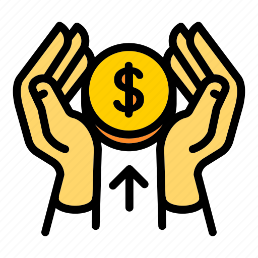 Business, coins, deposit, give, hand, money icon - Download on Iconfinder