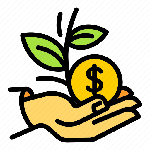 Business, flower, hand, keep, money, plant icon - Download on Iconfinder