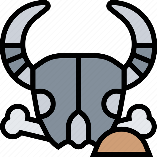 Buffalo, skull, horn, animal, drought icon - Download on Iconfinder