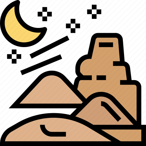 Night, desert, dunes, sand, stars icon - Download on Iconfinder