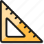 ruler, triangle 