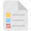 checklist, document, list, plan, task 