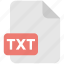 document, extension, file, format, txt 