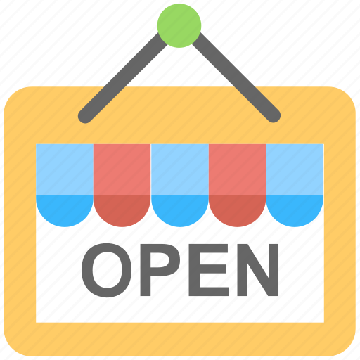 Open, open sign, shop sign, signboard, we are open icon - Download on Iconfinder