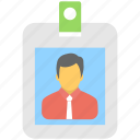 badge, employee card, id card, identity, identity card