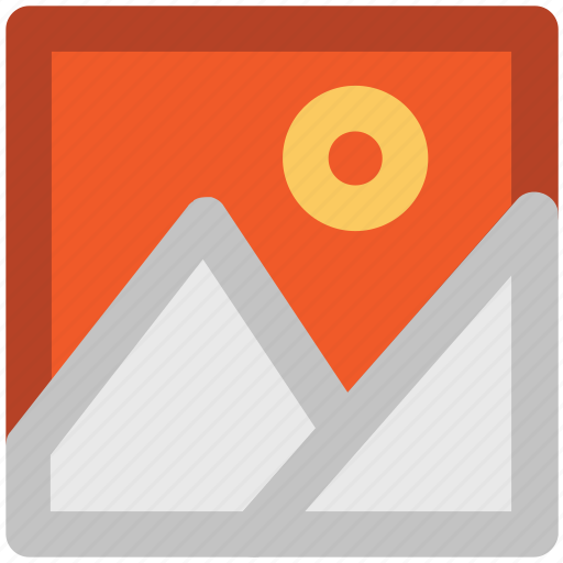 Image, landscape, mountain, photo, picture, scenery, sun icon - Download on Iconfinder