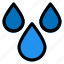 1, drops, rain, water, color 