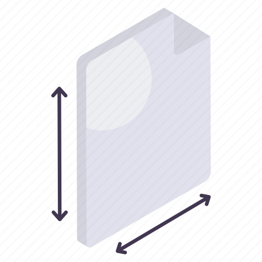 File measurement, document, doc, archive, paper icon - Download on Iconfinder