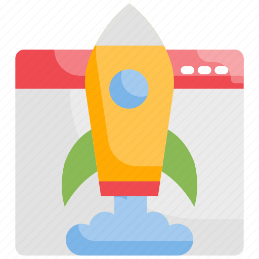 New website, rocket launch, startup, startup launch, website launch icon - Download on Iconfinder