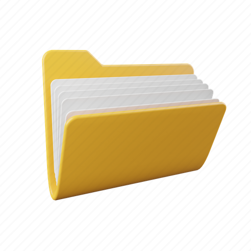 Folder, file, document, archive, files 3D illustration - Download on Iconfinder