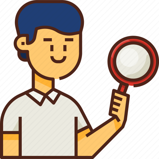 Analysis, look, magnifying glass, observe, observing, research icon - Download on Iconfinder
