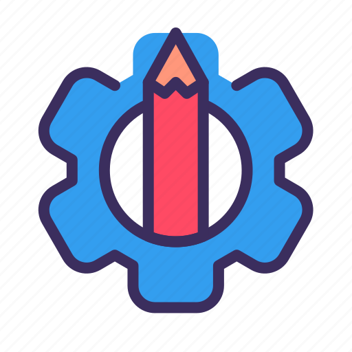 Pen, gear, creativity, create icon - Download on Iconfinder
