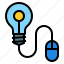 idea, bulb, creative, mouse, light, design, thinking 