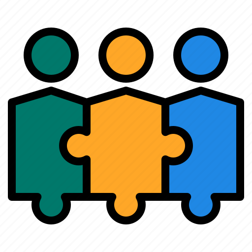 Teamwork, team, collaborate, jigsaw, cooperation, design, thinking icon - Download on Iconfinder