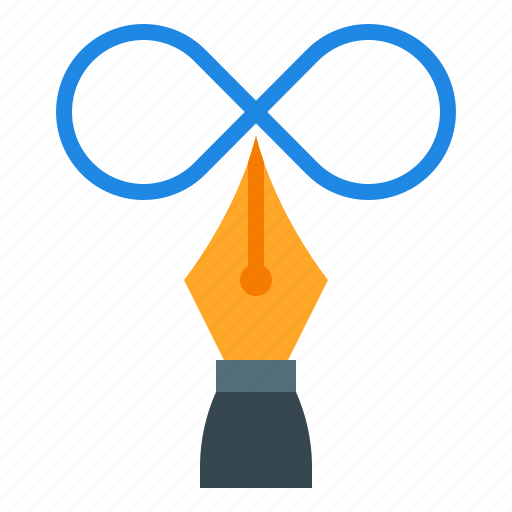 Infinity, pen, creative, idea, strategy, design, thinking icon - Download on Iconfinder