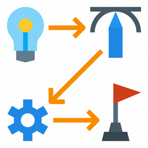 Workflow, idea, management, success, gear, design, thinking icon - Download on Iconfinder