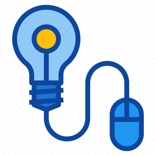 Idea, bulb, creative, mouse, light, design, thinking icon - Download on Iconfinder