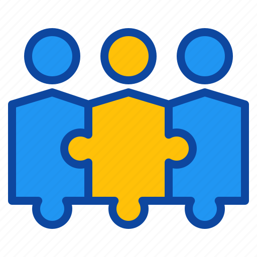 Teamwork, team, collaborate, jigsaw, cooperation, design, thinking icon - Download on Iconfinder