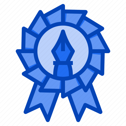 Badge, achievement, award, creative, pen, design, thinking icon - Download on Iconfinder