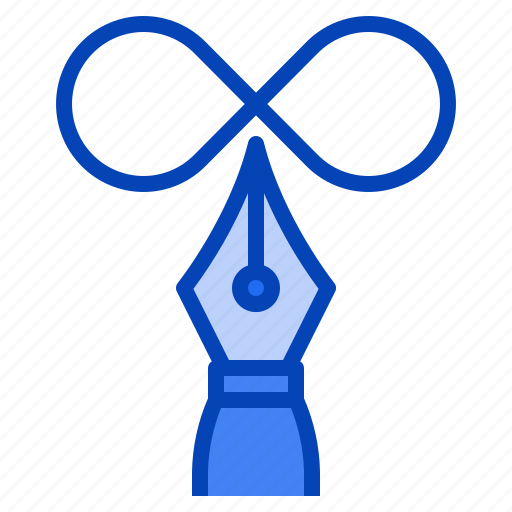 Infinity, pen, creative, idea, strategy, design, thinking icon - Download on Iconfinder