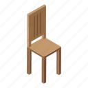 cartoon, chair, fashion, isometric, love, retro, wood