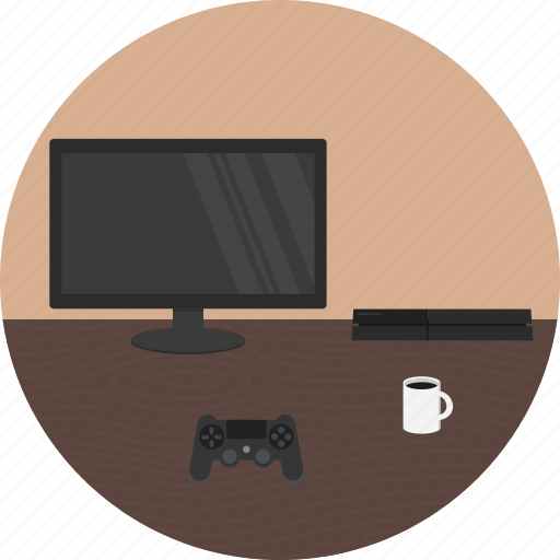 Desk, entertainment, game, gamer, play, ps4 icon - Download on Iconfinder