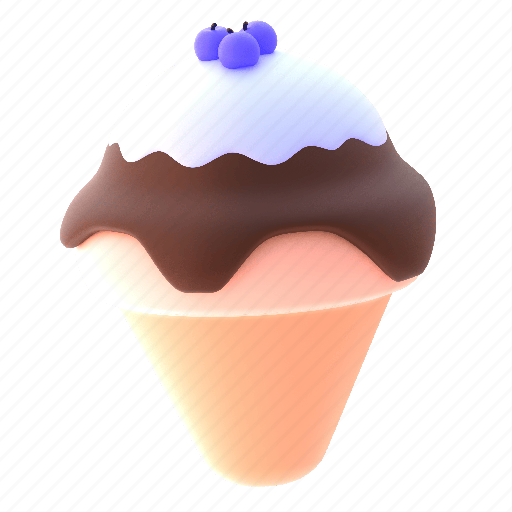 Ice, cream, dessert, food, cake 3D illustration - Download on Iconfinder