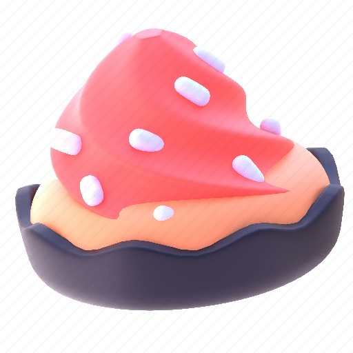 Meringue, dessert, food, cake 3D illustration - Download on Iconfinder