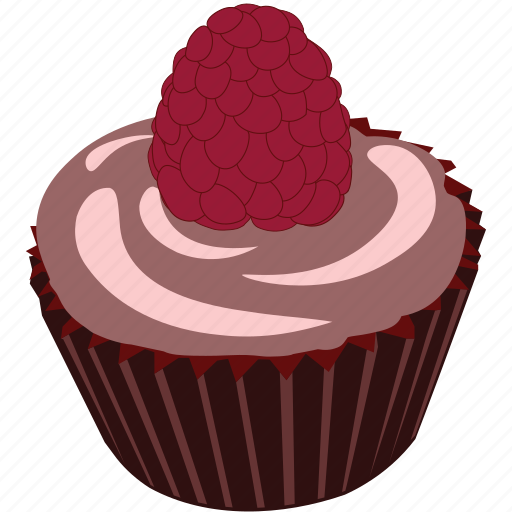 Cupcake, dessert, food, raspberry, sugar icon - Download on Iconfinder
