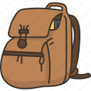 bag, backpack, traveler, daypack, carrying