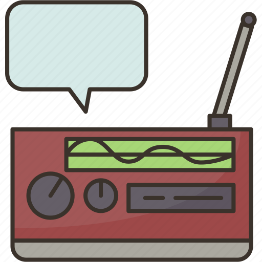 Radio, speaker, retro, broadcasting, music icon - Download on Iconfinder