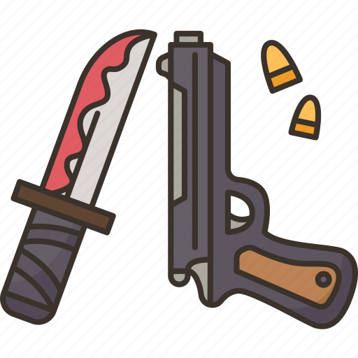 Weapons, knife, gun, kill, dangerous icon - Download on Iconfinder
