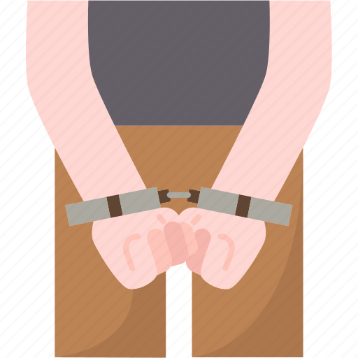 Arrested, hand, cuffed, custody, criminal icon - Download on Iconfinder