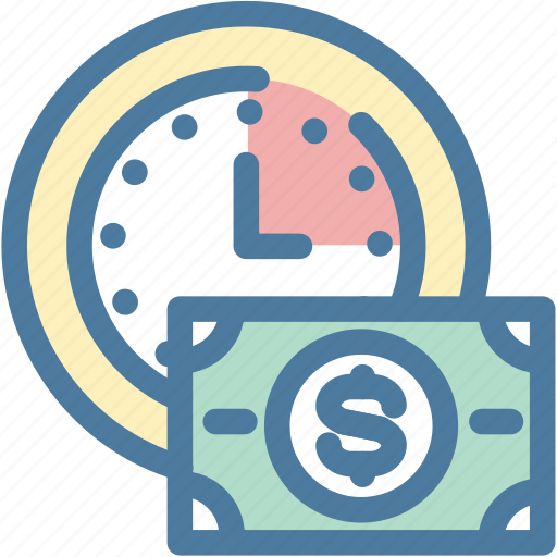 Budget, clock, dollar, money, time, usd, watch icon - Download on Iconfinder