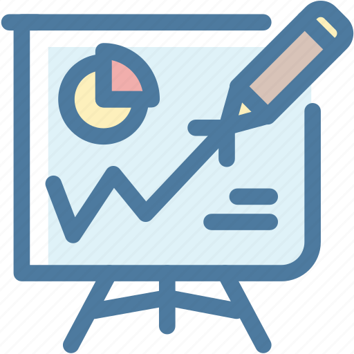 Analytics, blackboard, growth, pencil, presentation, statystics, strategy icon - Download on Iconfinder