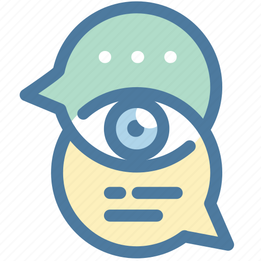 Chat, chatting, comments, eye, message, talk, watch icon - Download on Iconfinder