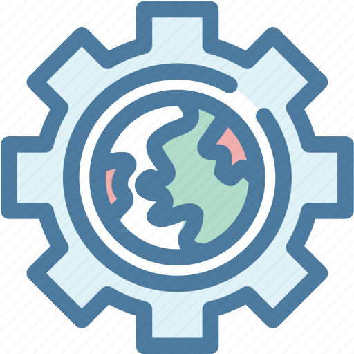Gear, global, network, option, settings, world, worldwide icon - Download on Iconfinder